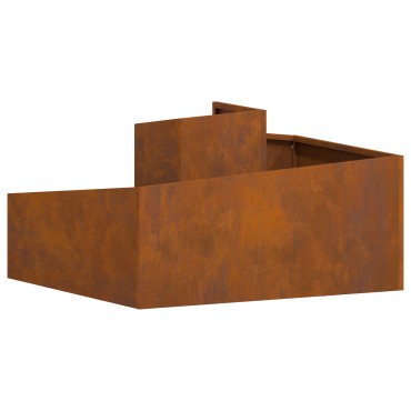 vidaXL Γλάστρα 80x80x50 εκ. Weathering Steel