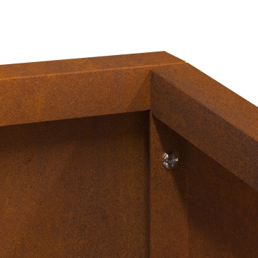 vidaXL Γλάστρα 80x80x50 εκ. Weathering Steel