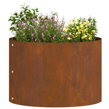 vidaXL Γλάστρα Corten Steel Corten Steel Μεσαία Ανθεκτική Κυλινδρική