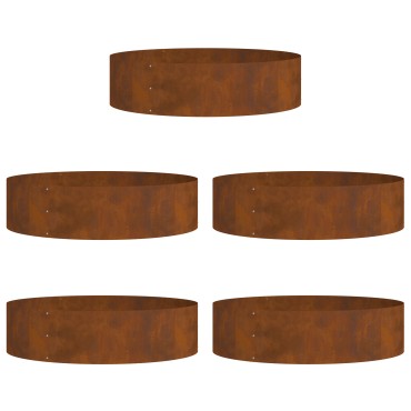 vidaXL Γλάστρες από Ατσάλι Corten Ατσάλι Corten Μεγάλο Διακοσμητικά Ένθετα
