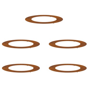 vidaXL Γλάστρα Corten Steel Corten Steel Μεγάλη Διακοσμητικά Ένθετα