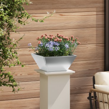 vidaXL Μεταλλική Γλάστρα Γαλβανισμένο ατσάλι 35 x 35 x 15 cm Γλάστρες
