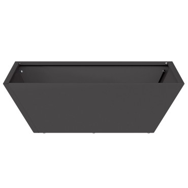 vidaXL Σέτ Μαύρων Πλαστικών Γλαστρών 50 x 50 x 15 εκ.