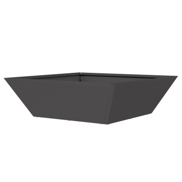 vidaXL Σέτ Μαύρων Πλαστικών Γλαστρών 50 x 50 x 15 εκ.