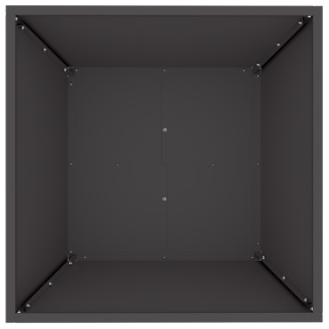 vidaXL Σέτ Μαύρων Πλαστικών Γλαστρών 50 x 50 x 15 εκ.