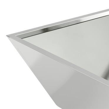 vidaXL Γλάστρα από Ατσάλι Γαλβανισμένο ατσάλι 50 x 50 x 15 εκ. Ανθεκτική