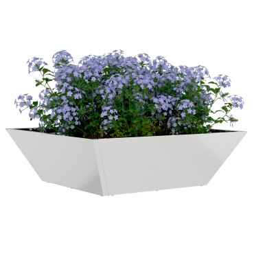 vidaXL Γλάστρα από Ατσάλι Γαλβανισμένο ατσάλι 50 x 50 x 15 εκ. Ανθεκτική