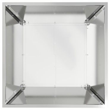 vidaXL Γλάστρα από Ατσάλι Γαλβανισμένο ατσάλι 50 x 50 x 15 εκ. Ανθεκτική