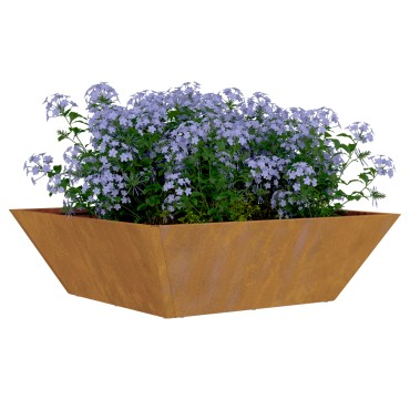 vidaXL Μεταλλική Γλάστρα Ατσάλι 50 x 50 x 15 cm Διακοσμητικά Ένθετα