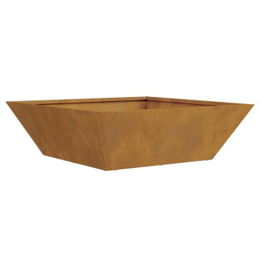 vidaXL Μεταλλική Γλάστρα Ατσάλι 50 x 50 x 15 cm Διακοσμητικά Ένθετα