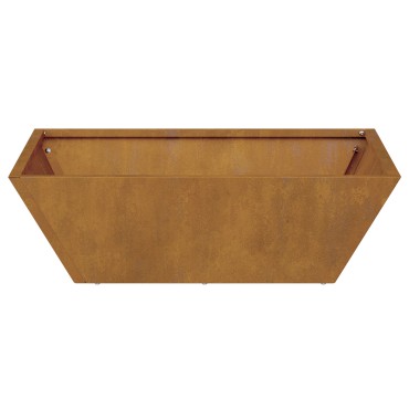 vidaXL Μεταλλική Γλάστρα Ατσάλι 50 x 50 x 15 cm Διακοσμητικά Ένθετα