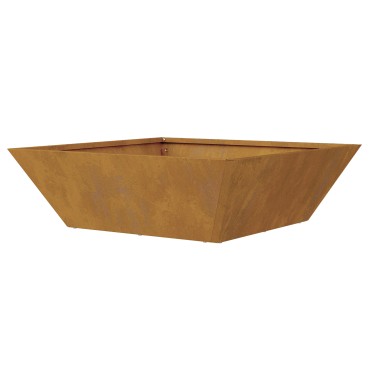 vidaXL Μεταλλική Γλάστρα Ατσάλι 50 x 50 x 15 cm Διακοσμητικά Ένθετα
