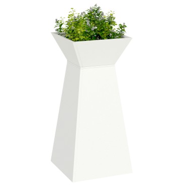 vidaXL Στήριξη Φυτών Λευκή Πλαστικό 35 x 35 x 73 cm Διακοσμητικά Ένθετα