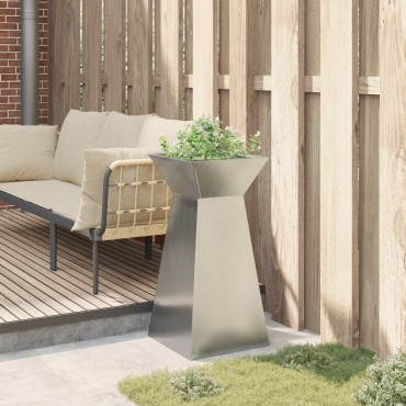 vidaXL Στήλη Γλάστρας Γαλβανισμένο ατσάλι 35 x 35 x 73 εκ.
