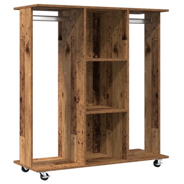 vidaXL Ντουλάπα με Ρόδες Παλιού Ξύλου 102x38x110cm Μηχανευμένο Ξύλο