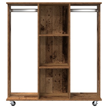 vidaXL Ντουλάπα με Ρόδες Παλιού Ξύλου 102x38x110cm Μηχανευμένο Ξύλο