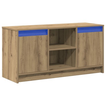 vidaXL Κέντρο Διασκέδασης Artisan Oak Επεξεργασμένο Ξύλο Μεσαίο Ράφια
