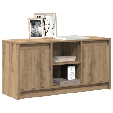 vidaXL Κέντρο Διασκέδασης Artisan Oak Επεξεργασμένο Ξύλο Μεσαίο Ράφια