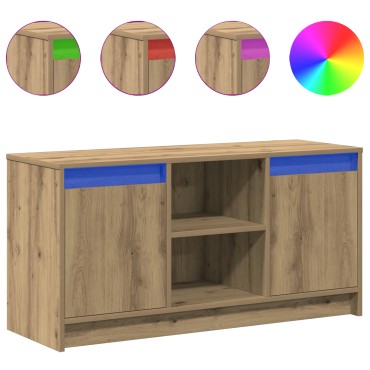 vidaXL Κέντρο Διασκέδασης Artisan Oak Επεξεργασμένο Ξύλο Μεσαίο Ράφια