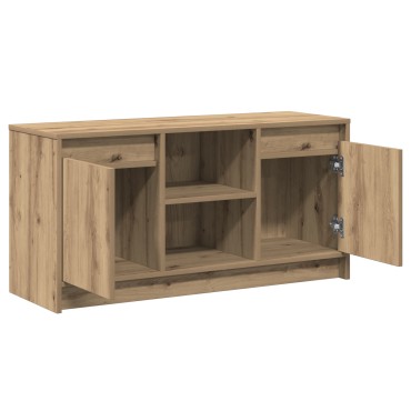 vidaXL Κέντρο Διασκέδασης Artisan Oak Επεξεργασμένο Ξύλο Μεσαίο Ράφια