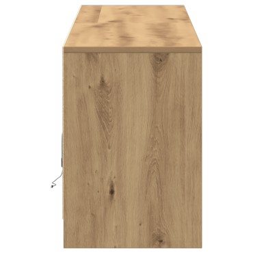 vidaXL Κέντρο Διασκέδασης Artisan Oak Επεξεργασμένο Ξύλο Μεσαίο Ράφια