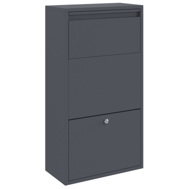 vidaXL Γραμματοκιβώτιο για Πακέτα Ανθρακί 44x22x82 εκ Χάλυβα
