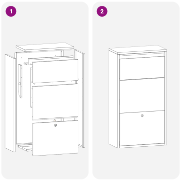 vidaXL Κουτί Ρίψης Πακέτων 44x22x82 cm Ανοξείδωτο Ατσάλι