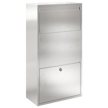 vidaXL Κουτί Ρίψης Πακέτων 44x22x82 cm Ανοξείδωτο Ατσάλι
