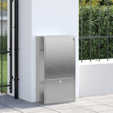 vidaXL Κουτί Ρίψης Πακέτων 44x22x82 cm Ανοξείδωτο Ατσάλι