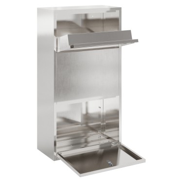 vidaXL Κουτί Ρίψης Πακέτων 44x22x82 cm Ανοξείδωτο Ατσάλι