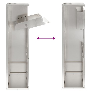 vidaXL Κουτί Ρίψης Πακέτων 44x22x82 cm Ανοξείδωτο Ατσάλι