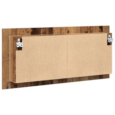 vidaXL Καθρέφτης LED Ντουλάπι Παλιό Ξύλο 100x12x45cm 1 τεμ.