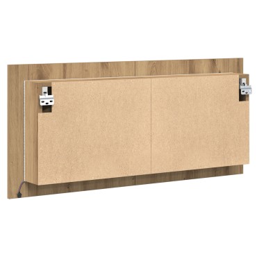 vidaXL Ντουλάπα καθρέφτη LED Δρυός Artisan 100x12x45cm Από επεξεργασμένο ξύλο 1 τεμ.