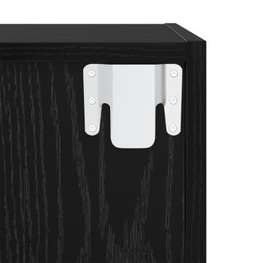 vidaXL Ντουλάπια Τοίχου 2 τεμ. Μαύρη Βελανιδιά 37x37x37cm Επεξεργασμένο Ξύλο