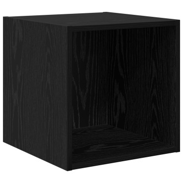 vidaXL Ντουλάπια Τοίχου 2 τεμ. Μαύρη Βελανιδιά 37x37x37cm Επεξεργασμένο Ξύλο