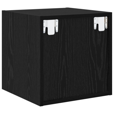 vidaXL Ντουλάπια Τοίχου 2 τεμ. Μαύρη Βελανιδιά 37x37x37cm Επεξεργασμένο Ξύλο