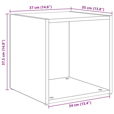 vidaXL Έπιπλα τηλεόρασης 4 τεμ. Δρυς Artisan 37x35x37cm Επεξεργασμένο ξύλο