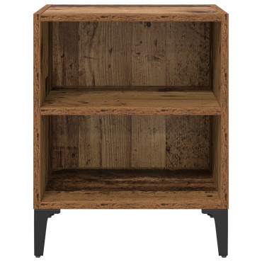 vidaXL κομοδίνο Παλαιό Ξύλο 40x30x50cm Μηχανικά Ξύλα 1 τεμ.
