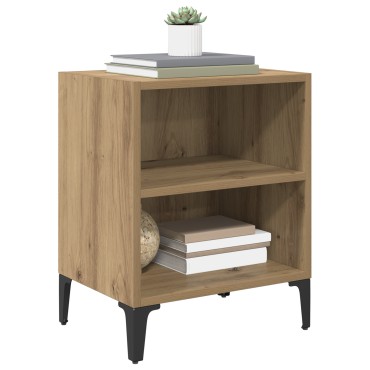 vidaXL κομοδίνο Μασίφ δρυς 40x30x50cm Εργονομικό ξύλο 1 τεμ.