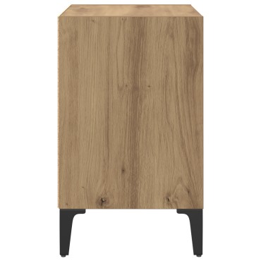 vidaXL κομοδίνο Μασίφ δρυς 40x30x50cm Εργονομικό ξύλο 1 τεμ.