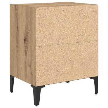 vidaXL κομοδίνο Μασίφ δρυς 40x30x50cm Εργονομικό ξύλο 1 τεμ.