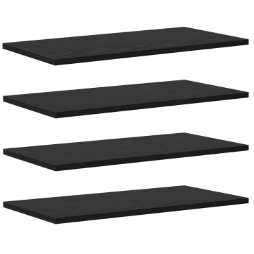 vidaXL Ράφια Τοίχου Μαύρη Δρυ MDF 60x30x1.5cm Ορθογώνιο