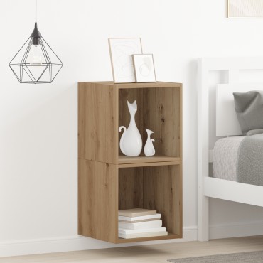 vidaXL Δύο τοίχοι από ξύλο 37x37x37cm από μηχανικά ξύλα