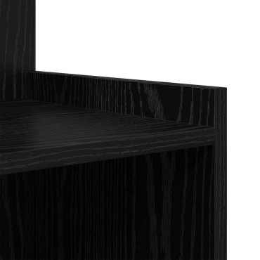 vidaXL Κομοδίνο Μαύρη Οξυά 40x35x60cm Επεξεργασμένο Ξύλο 1 τεμ.