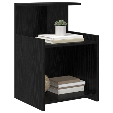 vidaXL Κομοδίνο Μαύρης Βελανιδιάς 40x35x60cm Επεξεργασμένο Ξύλο 1 τεμ.