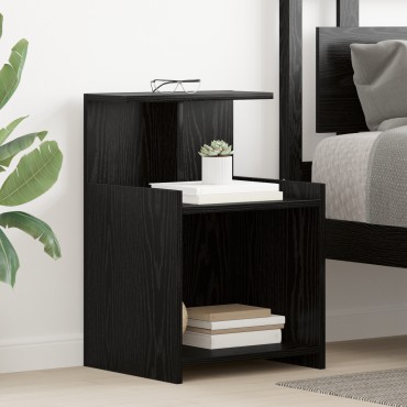 vidaXL Κομοδίνο Μαύρης Βελανιδιάς 40x35x60cm Επεξεργασμένο Ξύλο 1 τεμ.