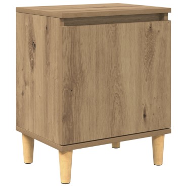 vidaXL Artisan Oak Κομοδίνο Οξιά artisan MDF 40x30x50cm Κομοδίνο 1 τεμ.