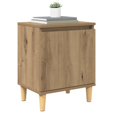 vidaXL Artisan Oak Κομοδίνο Οξιά artisan MDF 40x30x50cm Κομοδίνο 1 τεμ.