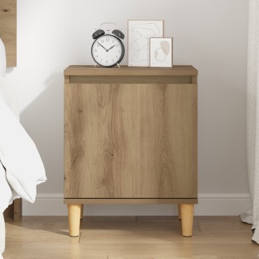 vidaXL Artisan Oak Κομοδίνο Οξιά artisan MDF 40x30x50cm Κομοδίνο 1 τεμ.
