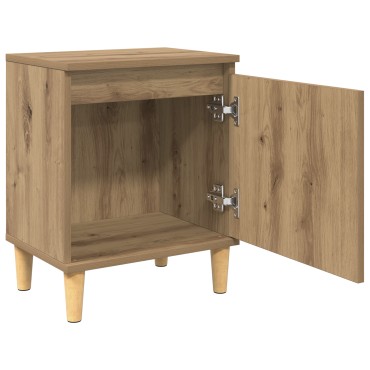 vidaXL Artisan Oak Κομοδίνο Οξιά artisan MDF 40x30x50cm Κομοδίνο 1 τεμ.